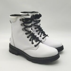 1151- Sorel Combat Boots White And Black Colors Size 8 NWT